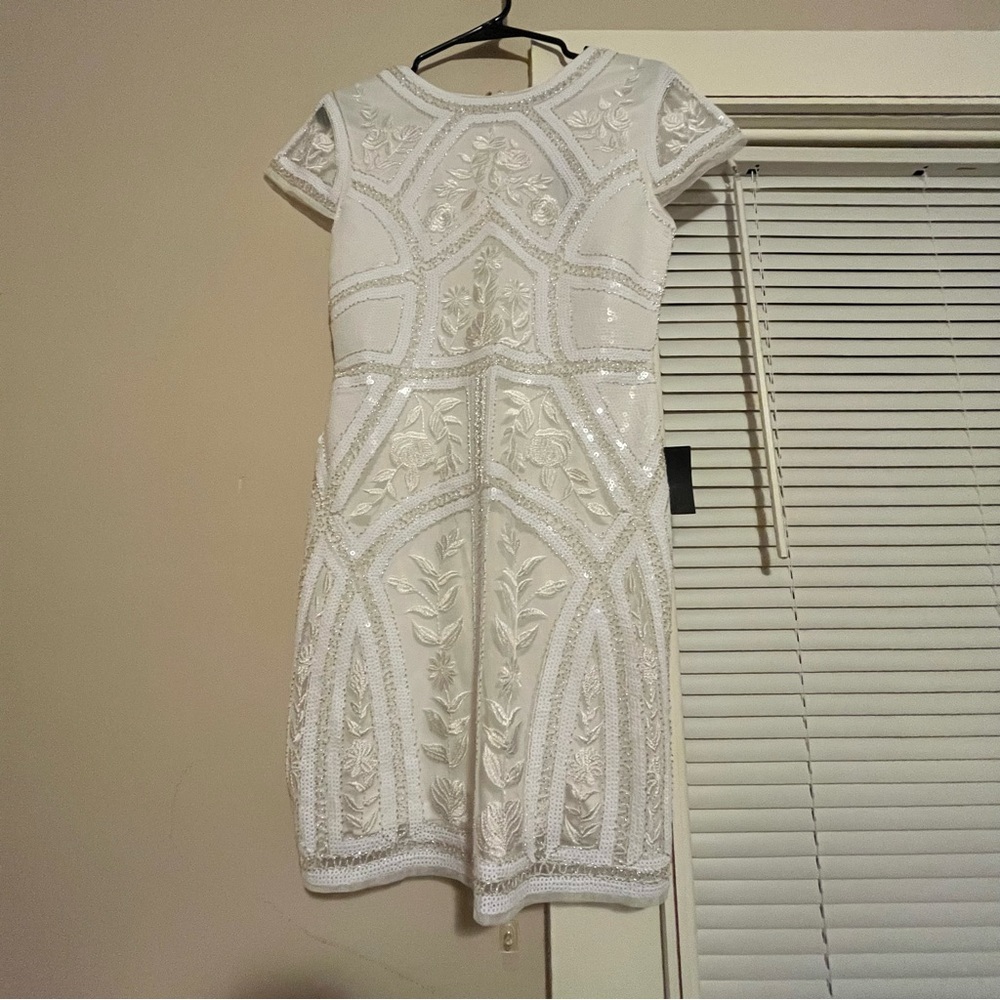 Lulu's White Embellished Mini Dress